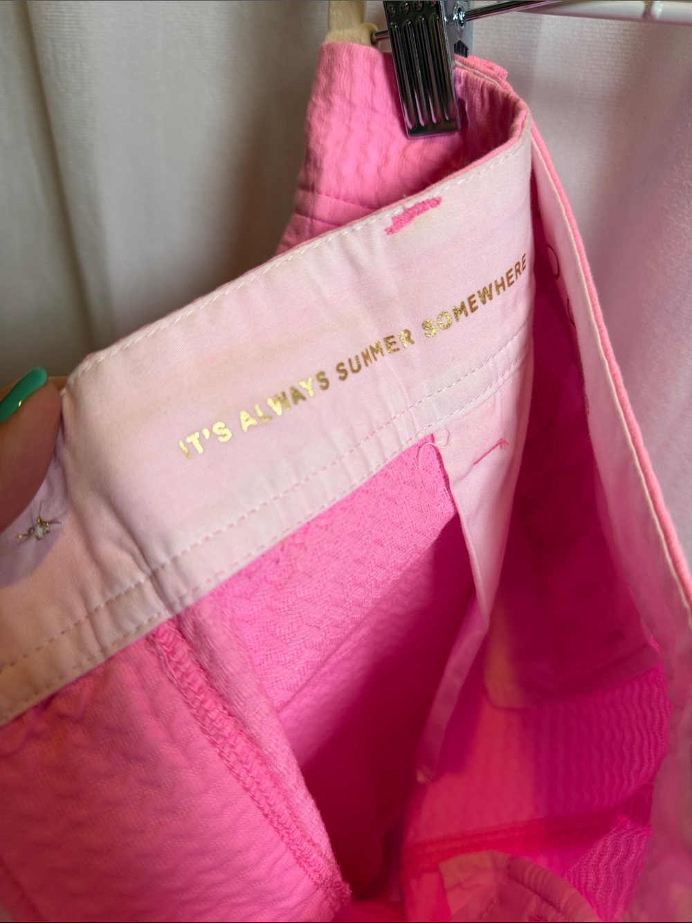 Lilly Pulitzer Callahan pink 100% Cotton Shorts size 10 - Picture 8 of 8